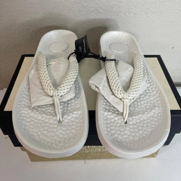 Allbirds Sugar Zeffer Sandals Flip Flops Slip On Blizzard White Women's Size 13 - Picture 1 of 13